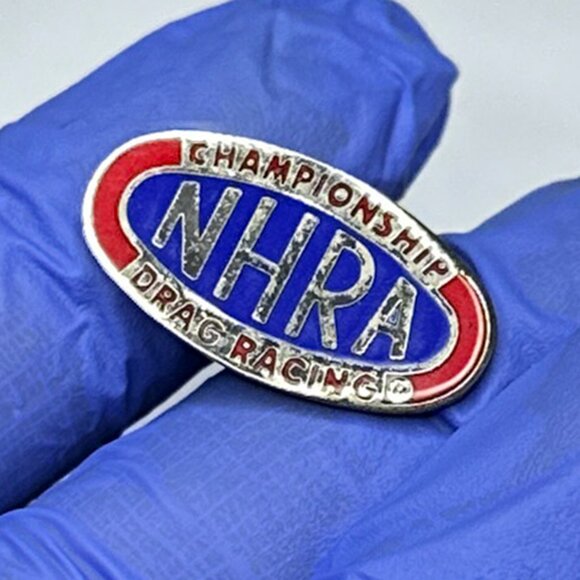 NHRA‎ Drag Racing Championship Blue Red Hat/Jacket/Lapel Pin - Picture 1 of 7